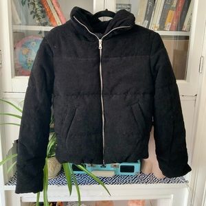 Cropped Corduroy Puffer Jacket